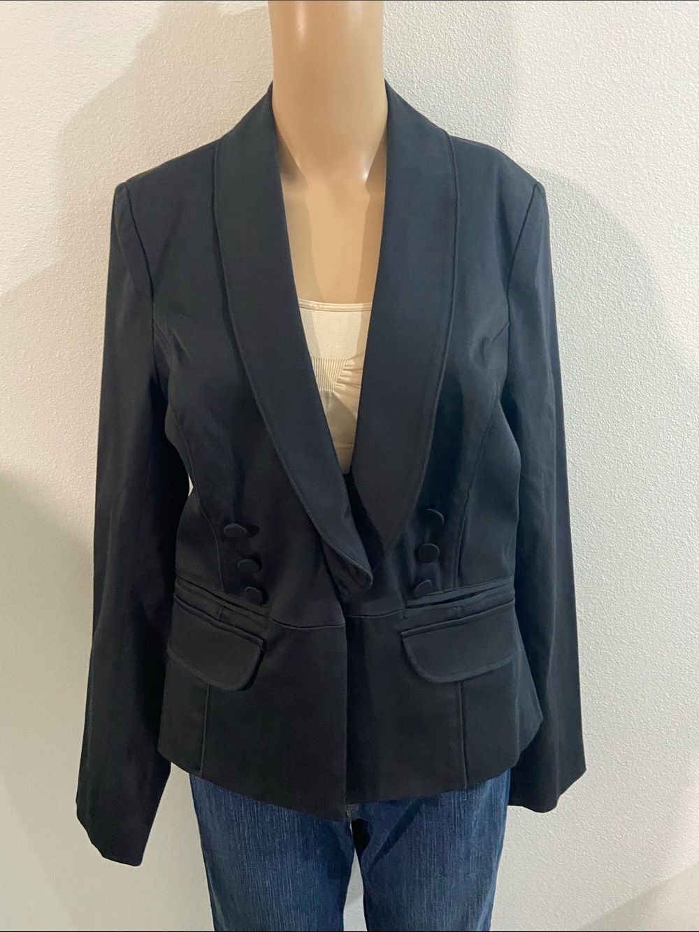 K Dash by Kardashian black Collar Tailored Blazer size 12, like new
